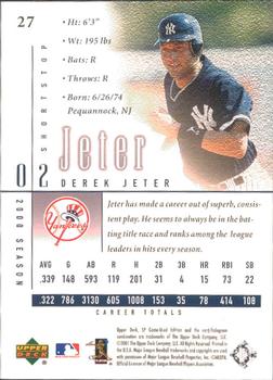 2001 SP Game Used Edition #27 Derek Jeter Back