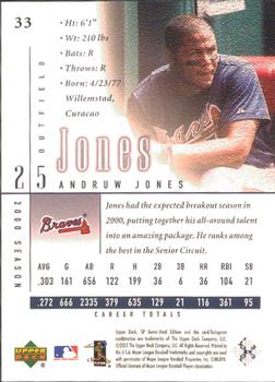 2001 SP Game Used Edition #33 Andruw Jones Back