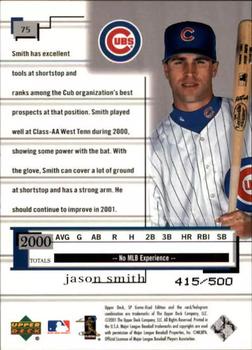 2001 SP Game Used Edition #75 Jason Smith Back