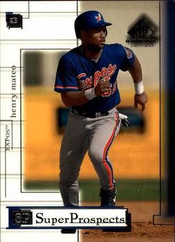2001 SP Game Used Edition #86 Henry Mateo Front