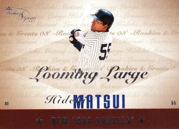 2003 Fleer Rookies & Greats - Looming Large #LL-HM Hideki Matsui Front