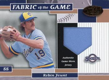2002 Leaf Certified - Fabric of the Game Base #FG 29 Robin Yount Front