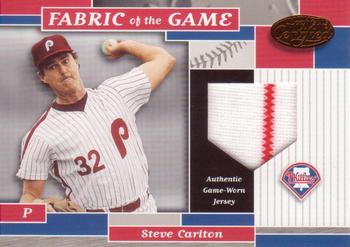 2002 Leaf Certified - Fabric of the Game Base #FG 59 Steve Carlton Front