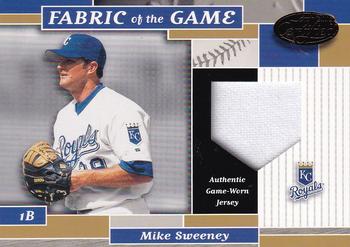 2002 Leaf Certified - Fabric of the Game Base #FG 94 Mike Sweeney Front