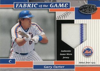 2002 Leaf Certified - Fabric of the Game Debut Year #FG 24 Gary Carter Front