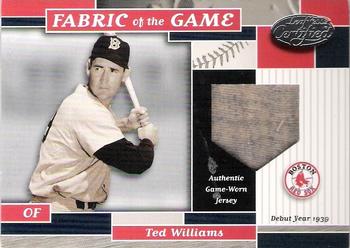 2002 Leaf Certified - Fabric of the Game Debut Year #FG 26 Ted Williams Front