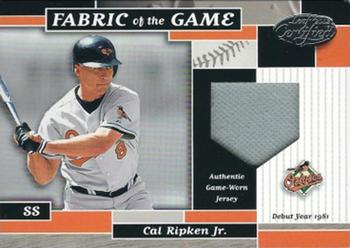 2002 Leaf Certified - Fabric of the Game Debut Year #FG 35 Cal Ripken Jr. Front