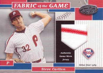 2002 Leaf Certified - Fabric of the Game Debut Year #FG 59 Steve Carlton Front