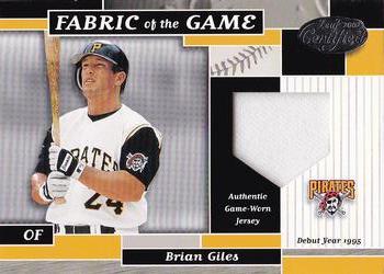 2002 Leaf Certified - Fabric of the Game Debut Year #FG 82 Brian Giles Front