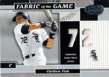 2002 Leaf Certified - Fabric of the Game Jersey Number #FG 106 Carlton Fisk Front
