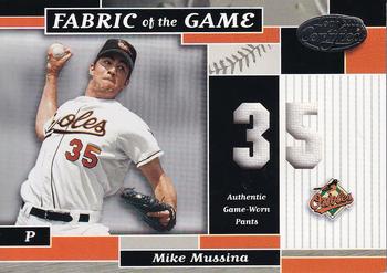 2002 Leaf Certified - Fabric of the Game Jersey Number #FG 108 Mike Mussina Front