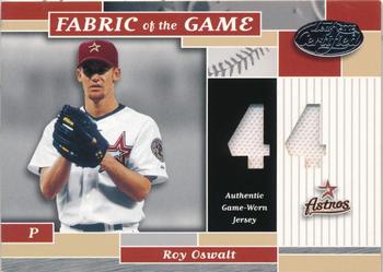 2002 Leaf Certified - Fabric of the Game Jersey Number #FG 127 Roy Oswalt Front