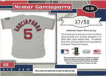 2002 Leaf Certified - Fabric of the Game Position #FG 20 Nomar Garciaparra Back