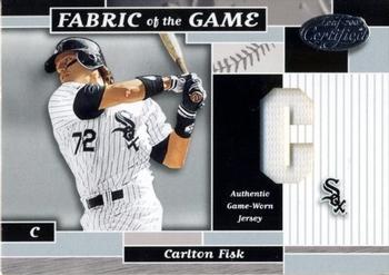 2002 Leaf Certified - Fabric of the Game Position #FG 106 Carlton Fisk Front
