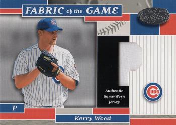 2002 Leaf Certified - Fabric of the Game Position #FG 144 Kerry Wood Front