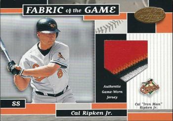 2002 Leaf Certified - Fabric of the Game Induction/Nickname #FG 35 Cal Ripken Jr. Front