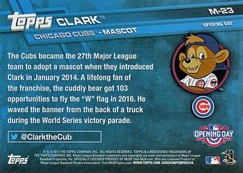 2017 Topps Opening Day - Mascots #M-23 Clark Back