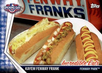 2017 Topps Opening Day - Incredible Eats #IE-16 Kayem Fenway Frank Front