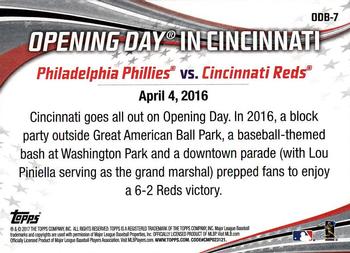 2017 Topps Opening Day - Opening Day #ODB-7 Cincinnati Reds Back