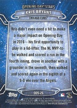2017 Topps Opening Day - Opening Day Stars #ODS-25 Kris Bryant Back