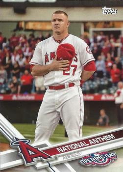 2017 Topps Opening Day - National Anthem #NA-22 Mike Trout Front