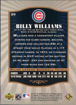 2001 SP Legendary Cuts #20 Billy Williams Back