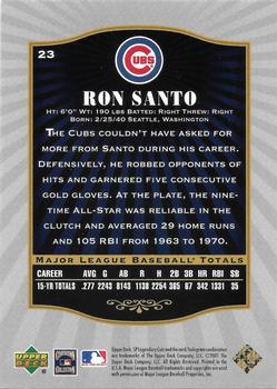 2001 SP Legendary Cuts #23 Ron Santo Back