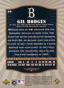 2001 SP Legendary Cuts #28 Gil Hodges Back