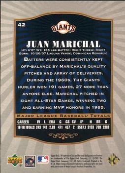 2001 SP Legendary Cuts #42 Juan Marichal Back