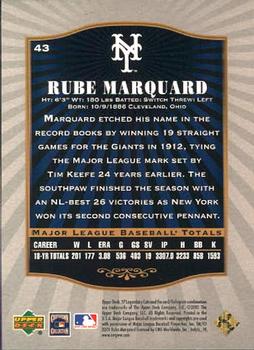 2001 SP Legendary Cuts #43 Rube Marquard Back