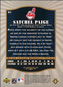 2001 SP Legendary Cuts #51 Satchel Paige Back