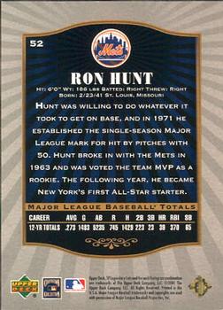 2001 SP Legendary Cuts #52 Ron Hunt Back
