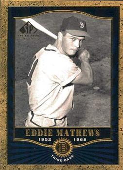2001 SP Legendary Cuts #5 Eddie Mathews Front