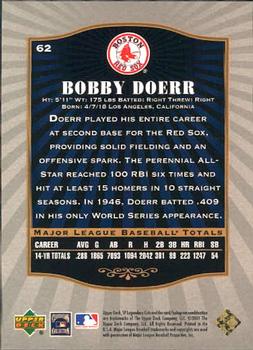 2001 SP Legendary Cuts #62 Bobby Doerr Back