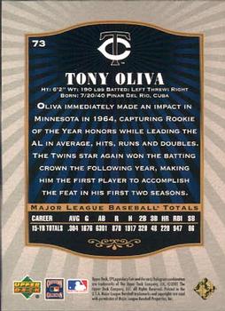 2001 SP Legendary Cuts #73 Tony Oliva Back