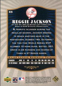 2001 SP Legendary Cuts #85 Reggie Jackson Back