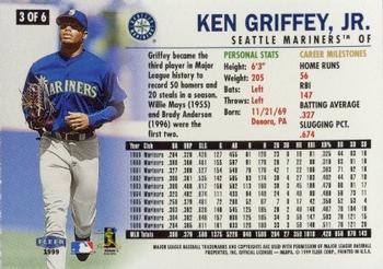 1999 Fleer Spectra Star #3 Ken Griffey, Jr. Back