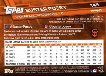 2017 Topps Chrome #145 Buster Posey Back