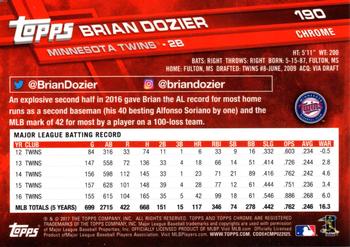2017 Topps Chrome #190 Brian Dozier Back