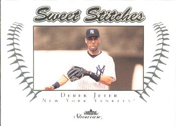 2003 Fleer Showcase - Sweet Stitches #1SS Derek Jeter Front