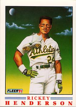 1991 Fleer - Pro-Visions White #2 Rickey Henderson Front