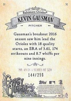 2017 Topps Gypsy Queen - Purple #49 Kevin Gausman Back