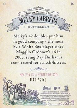2017 Topps Gypsy Queen - Purple #294 Melky Cabrera Back