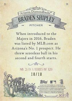 2017 Topps Gypsy Queen - Red #21 Braden Shipley Back