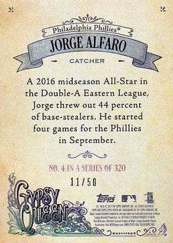 2017 Topps Gypsy Queen - Black and White #4 Jorge Alfaro Back