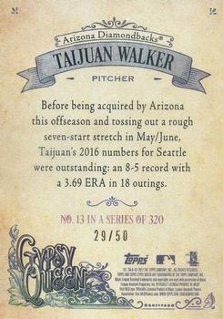 2017 Topps Gypsy Queen - Black and White #13 Taijuan Walker Back