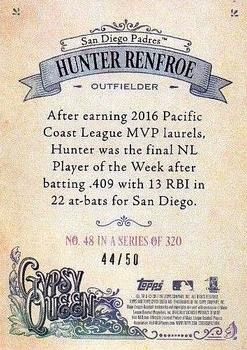 2017 Topps Gypsy Queen - Black and White #48 Hunter Renfroe Back