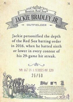 2017 Topps Gypsy Queen - Black and White #167 Jackie Bradley Jr. Back