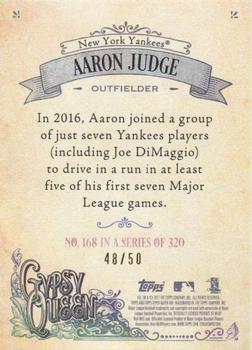 2017 Topps Gypsy Queen - Black and White #168 Aaron Judge Back