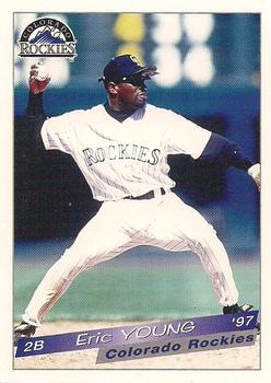 1997 Grandstand Colorado Rockies Police #21 Eric Young Front